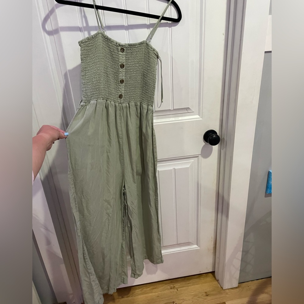 Love tree olive green romper.
